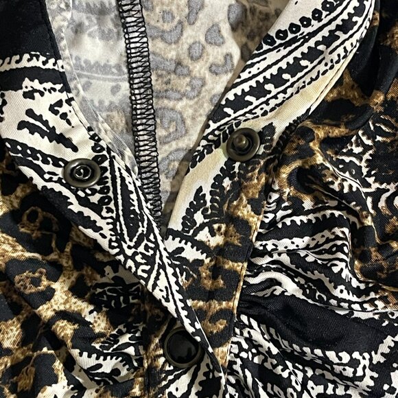 Cache Leopard Print Paisley  Top S - Picture 13 of 13